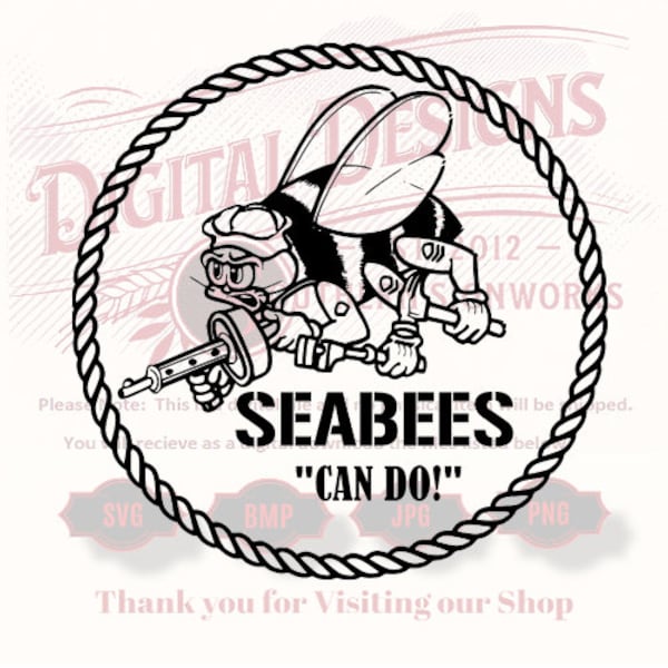 US Navy Seabee SVG files for cnc router, vinyl cutting, and laser engraving