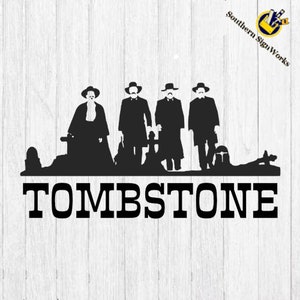 Western SVG files for cnc router , vinyl cutting, and laser engraving  - Tombstone - Wyatt Earp -