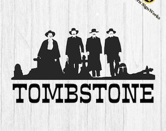 Western SVG files for cnc router , vinyl cutting, and laser engraving  - Tombstone - Wyatt Earp -