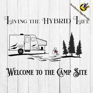 Hybrid Camper Travel Trailer - SVG files for laser, cnc, and Vinyl cutting machines
