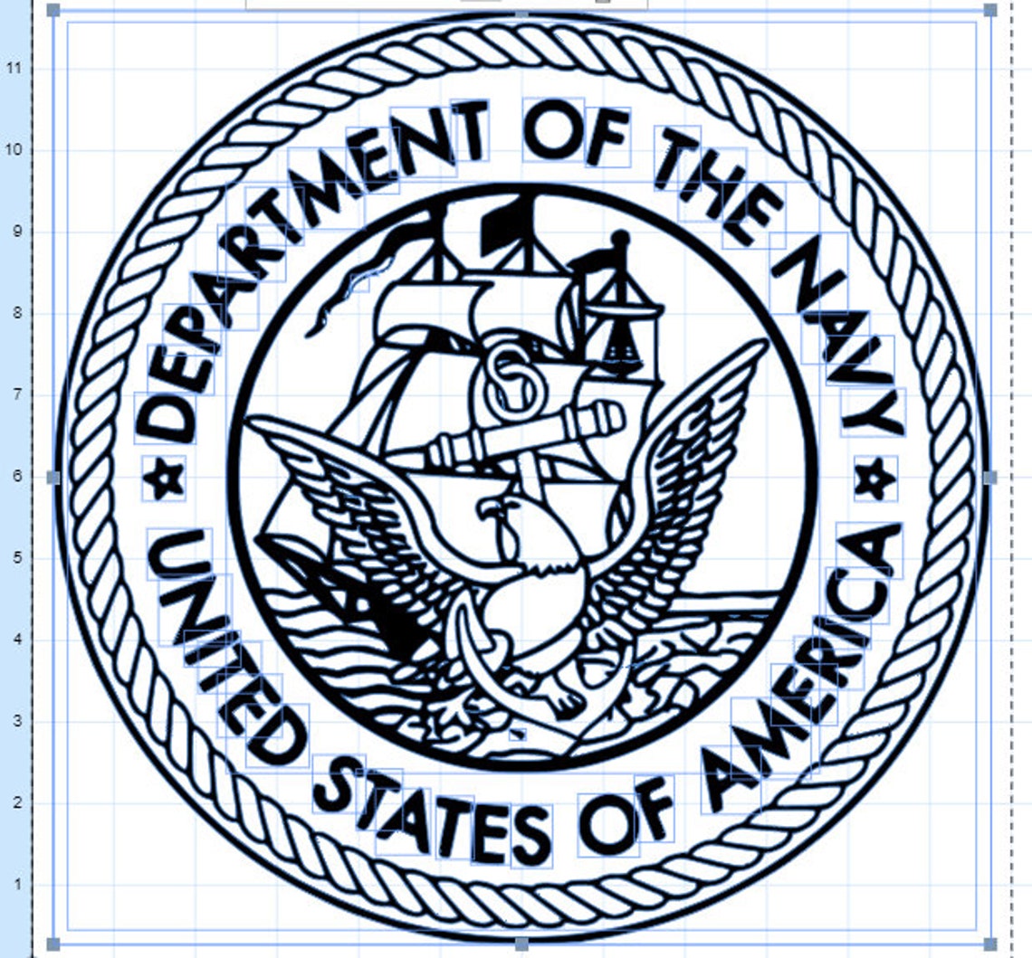 U S Navy Emblem 2 Scalable Vector Graphic and Cut Files for | Etsy