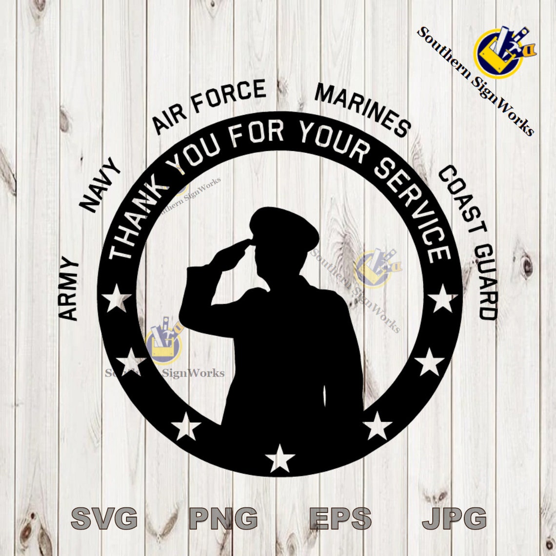 Military Thank You Scalable Vector Graphic and Cut Files for | Etsy