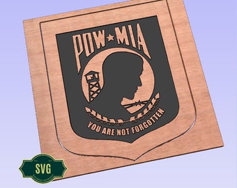 POW-MIA  SVG files for cnc routers, and laser engraving - Military