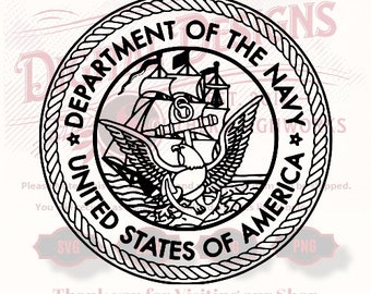 US Navy Emblem 2 - SVG files for laser engraving, vinyl cutters and cnc router