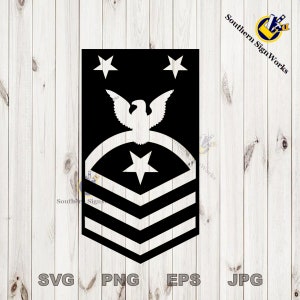 Militar - U S Navy Master Chief Petty Officer - Archivos SVG para grabado láser y enrutador cnc