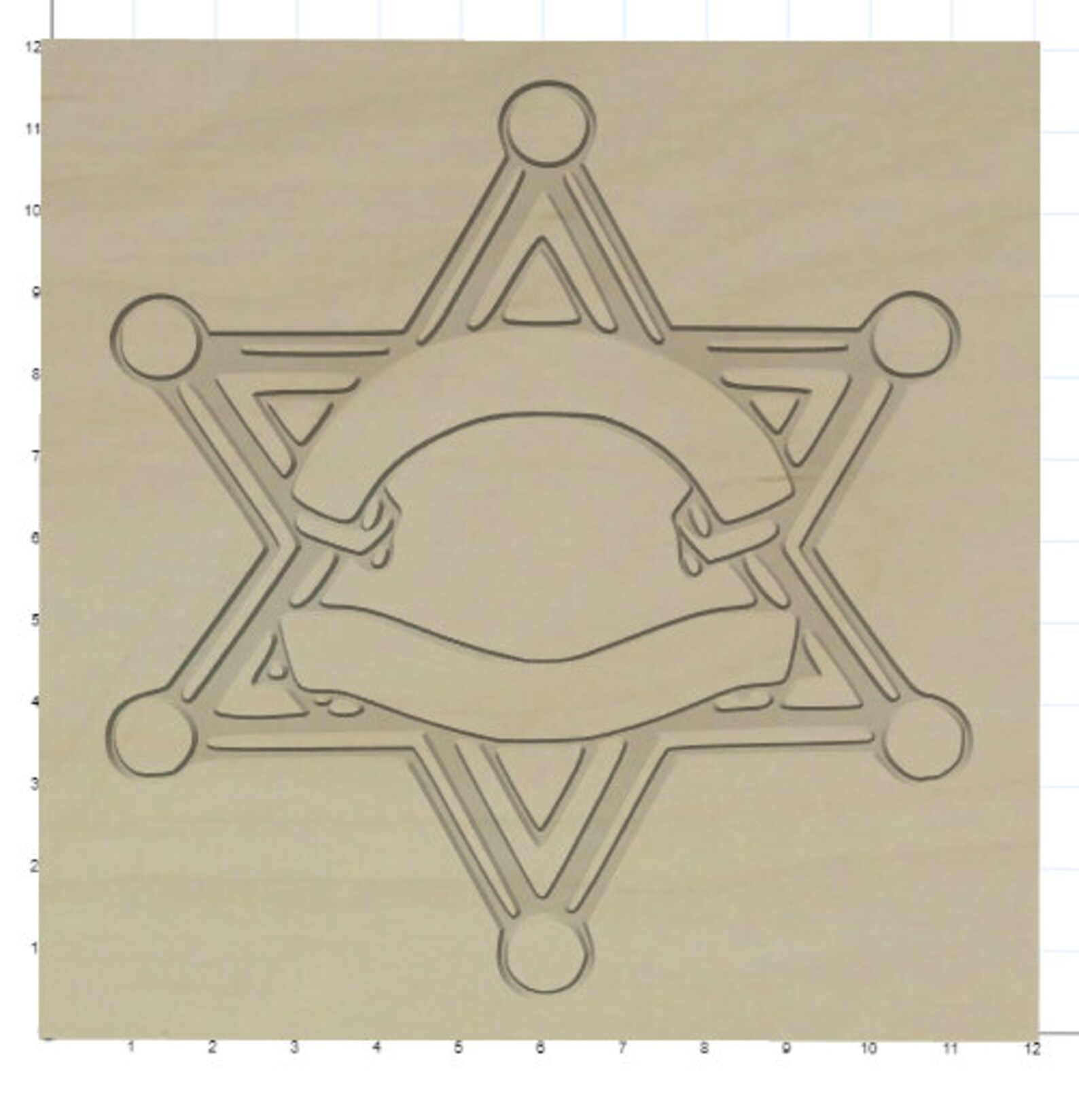 Sheriff Badge 2 Blank Scalable Vector Graphic and Cut | Etsy