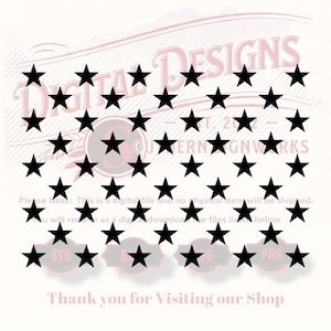 U S Flag Stars SVG files for laser engraving, vinyl cutting  and cnc routers