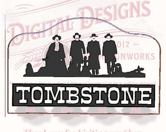 SGV file for cnc and laser machines.  Western - Tombstone - Wyatt Earp - Doc Holiday