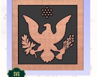 Eagle Plaque CNC File – svg dxf pdf, Beginner Friendly