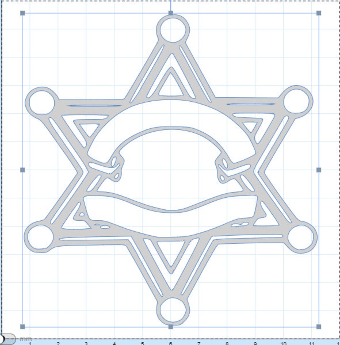 Sheriff Badge 2 Blank Scalable Vector Graphic and Cut Etsy