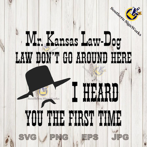 Tombstone - Wyatt Earp - Kansas Law Dog - SVG files for laser engraving and cnc router