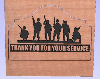 Thank you for your Service  SVG files for cnc routers, and laser engraving