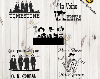 Lot Old West Tombstone SVG - Routeur CNC et fichiers découpés au laser