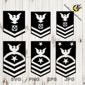 Military - U S Navy Petty Officer Bundle  - SVGfiles for laser engraving and cnc router