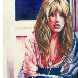 Stevie Nicks Canvas Print of Original Colored Pencil Drawing