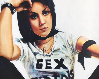Joan Jett Canvas Print of Original Painting