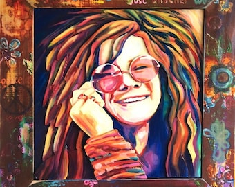 Poster musicale Janis Joplin 1 poster su tela, decorazione per camera da letto, sport, ufficio, camera da letto, regalo, 50 x 75 cm