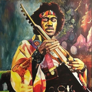 Jimi Hendrix Canvas Print of Original Painting
