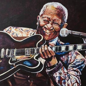 BB King Canvas Print of Original Painting