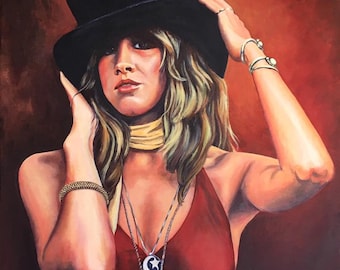 Stevie Nicks Canvas Print of Original Painting