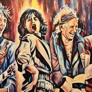 Rolling Stones Painting Canvas Print