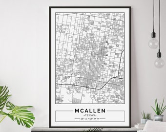 Mcallen Map Print - Etsy