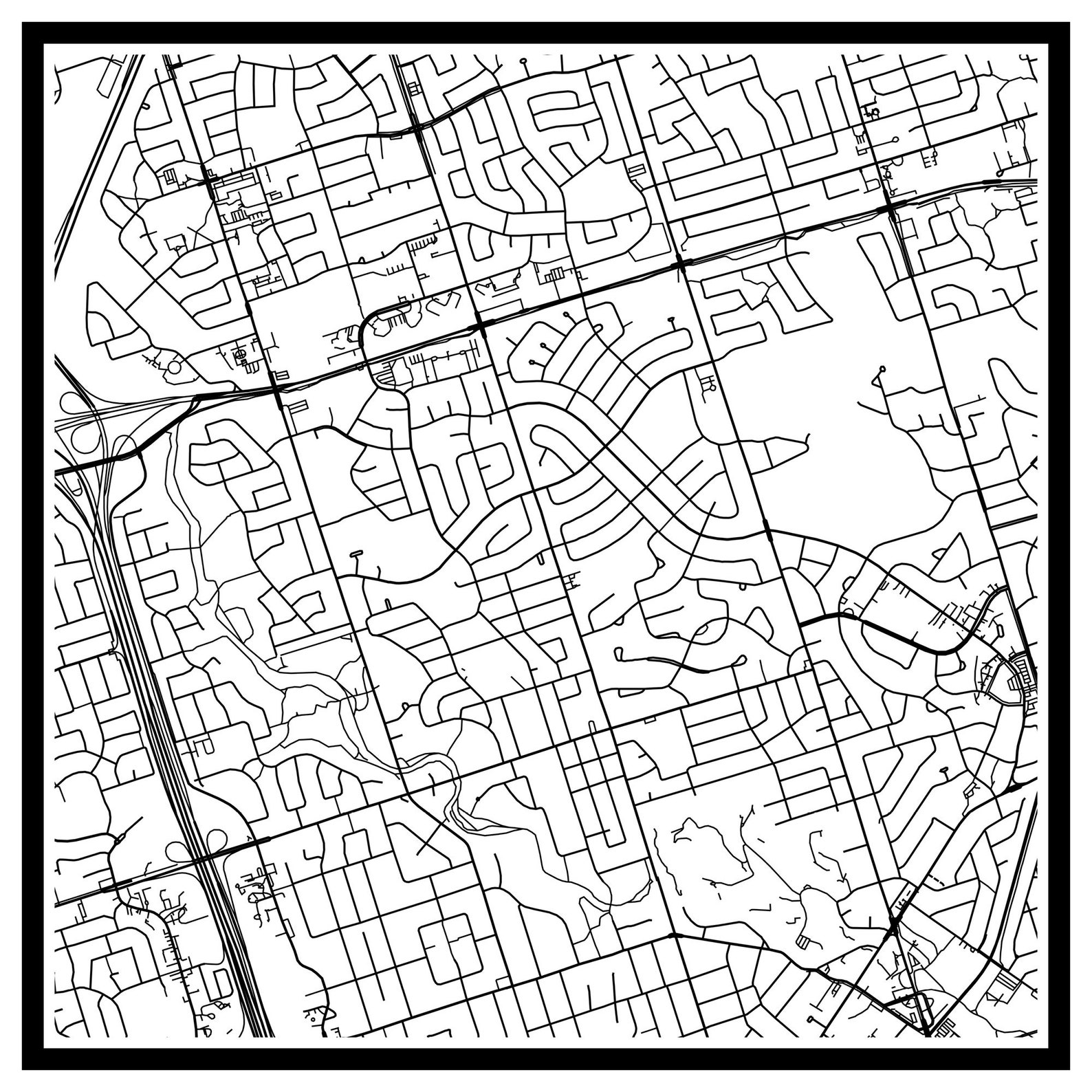 Etobicoke Map Print Etobicoke Map Poster Etobicoke Wall Art Etsy