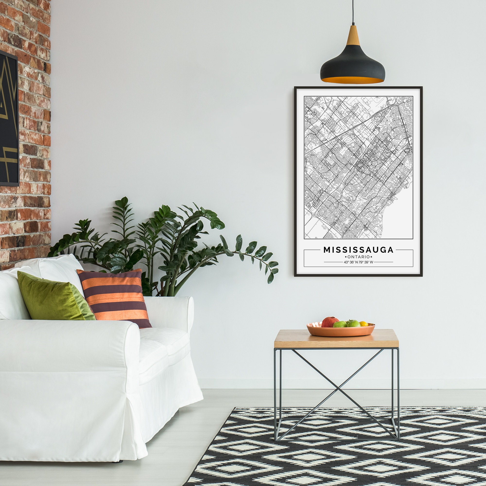 Mississauga Map Print Mississauga Map Poster Mississauga Etsy