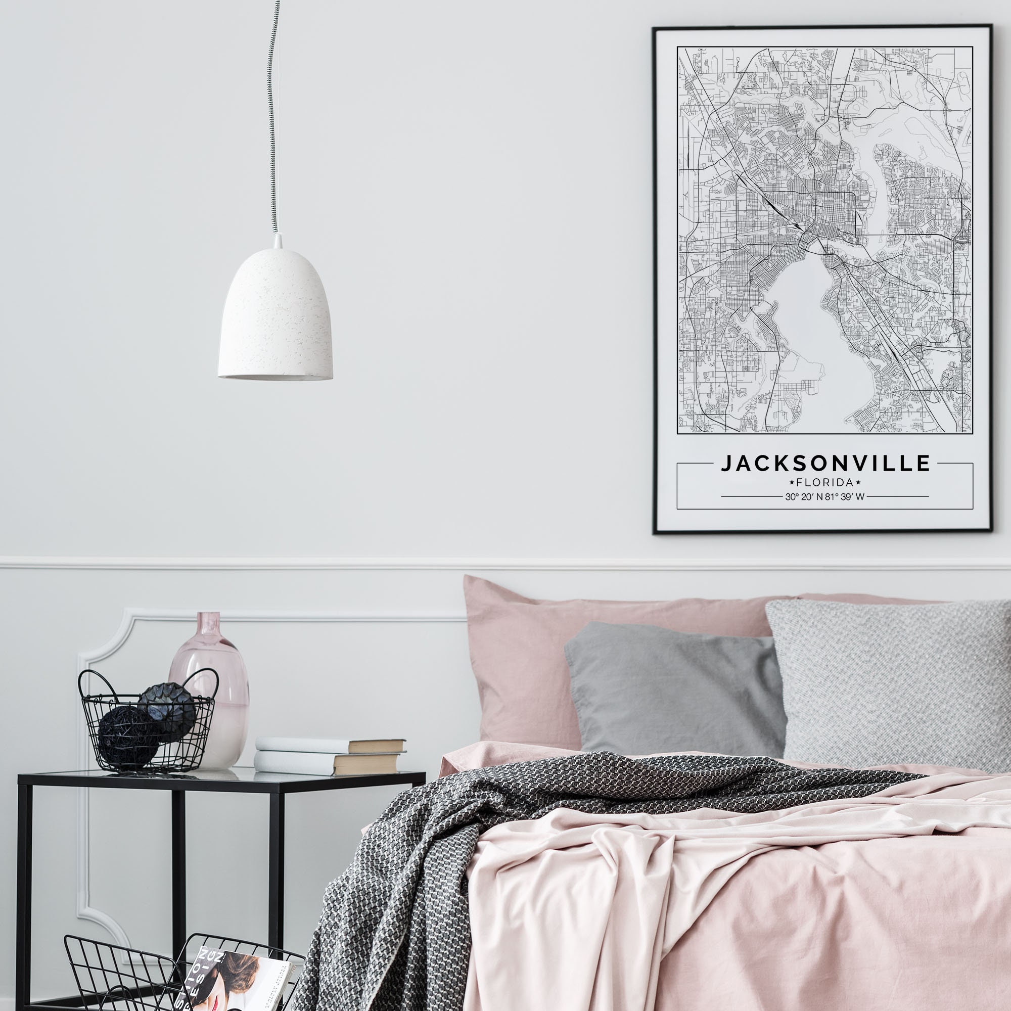 Jacksonville Map Print Jacksonville Map Poster Jacksonville Etsy