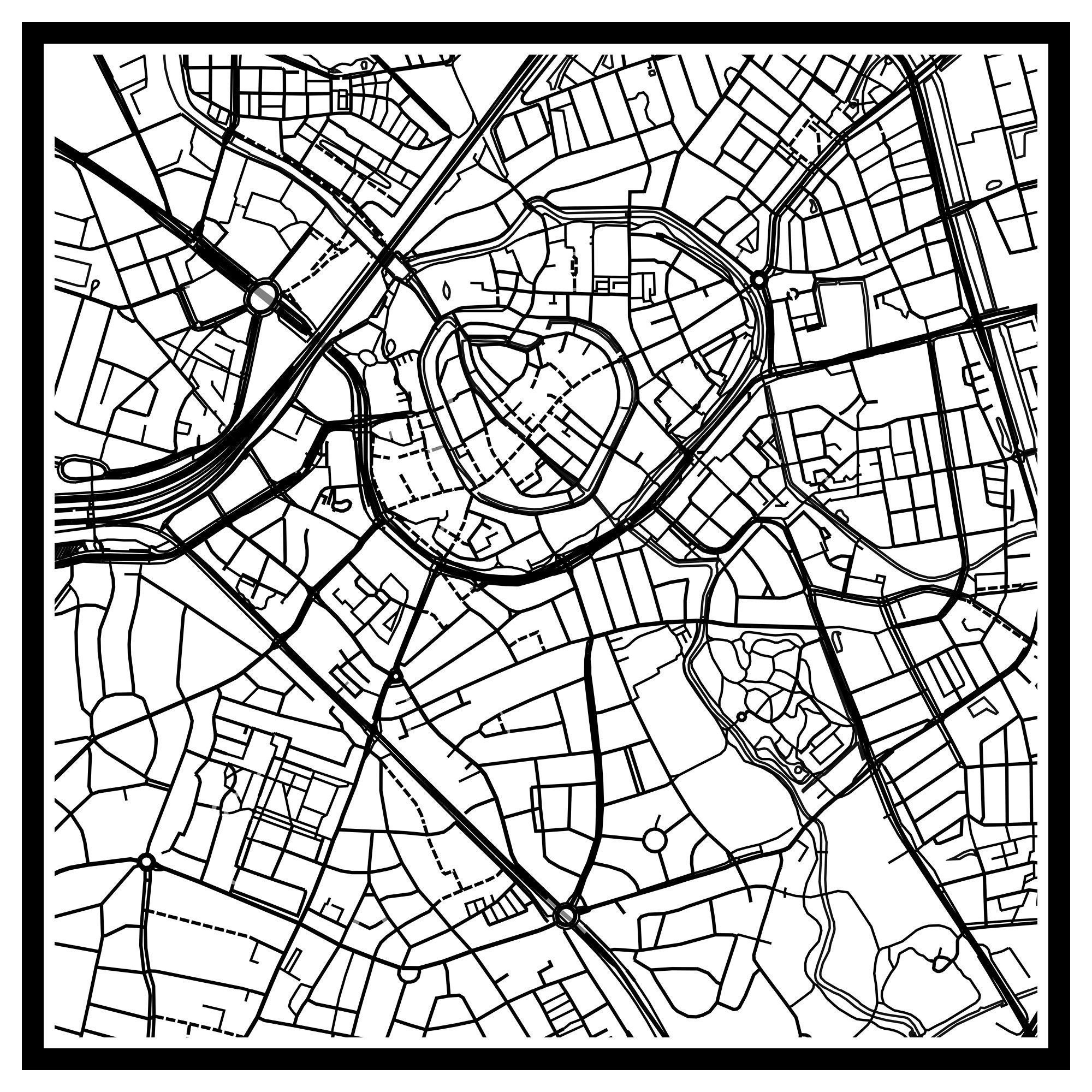 Amersfoort Map Print Amersfoort Map Poster Amersfoort Wall Etsy