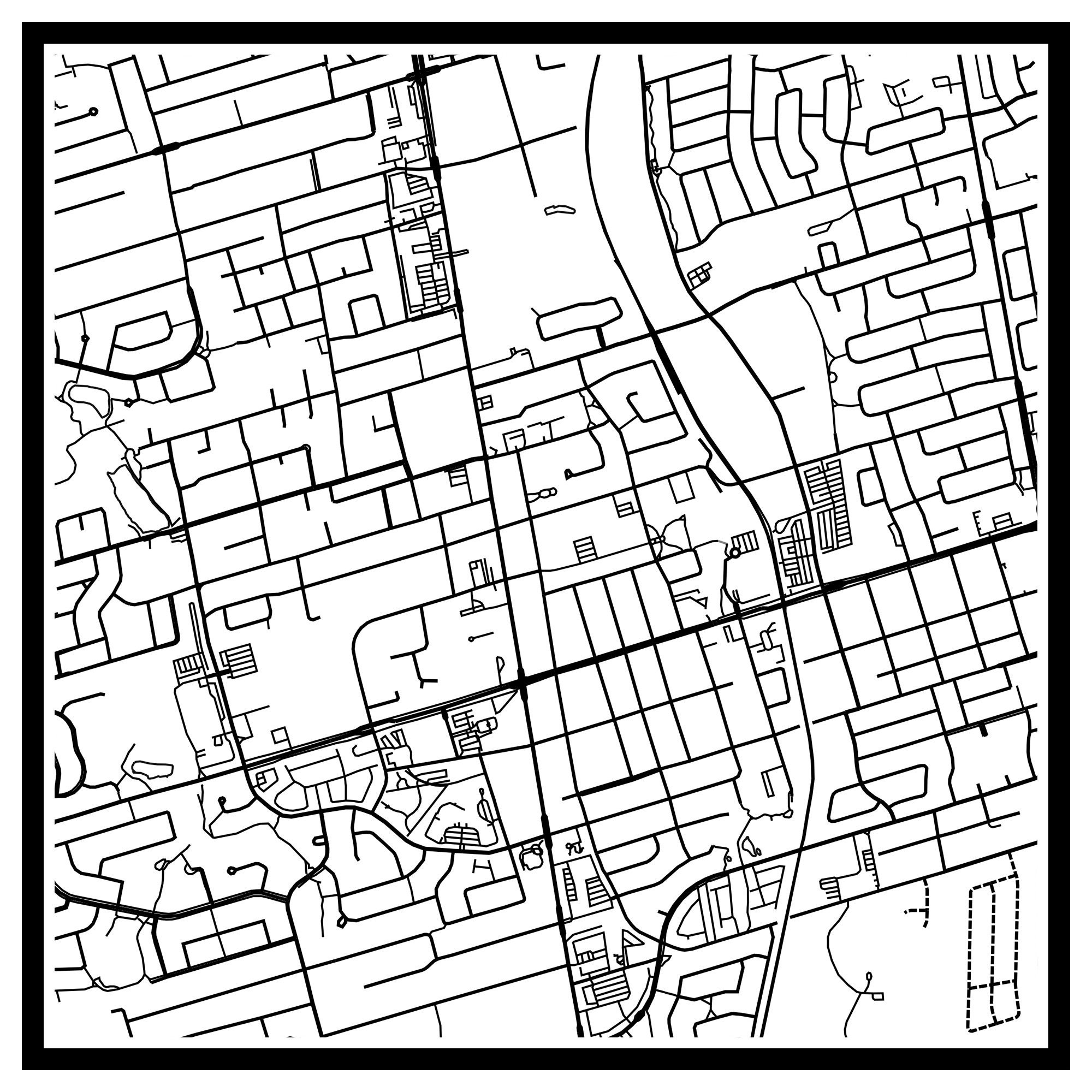 Richmond Hill ON map print Richmond Hill map poster Richmond Etsy