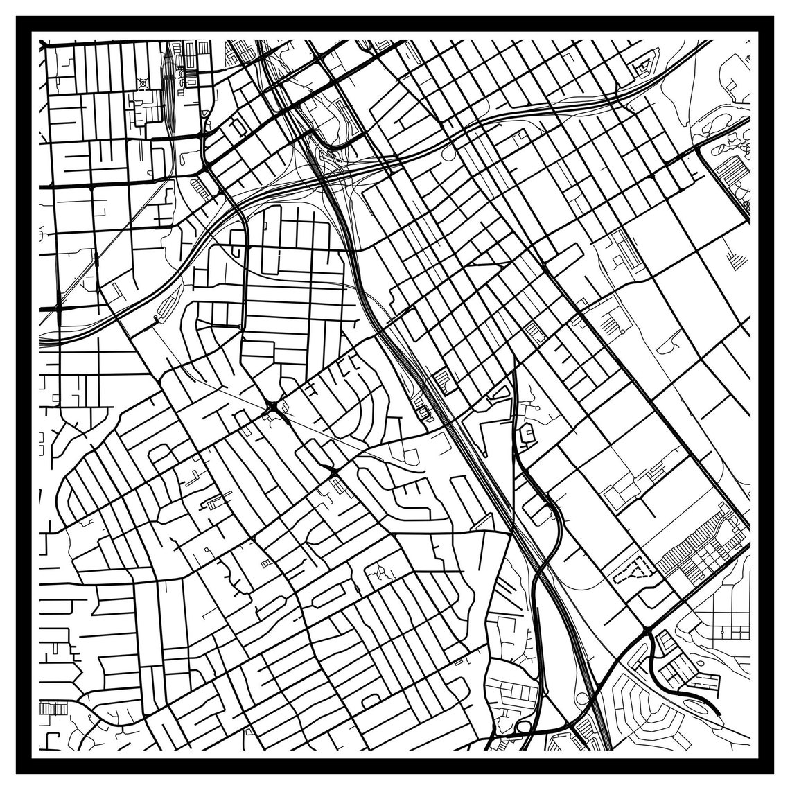 San Jose Map Print San Jose Map Poster San Jose Wall Art | Etsy