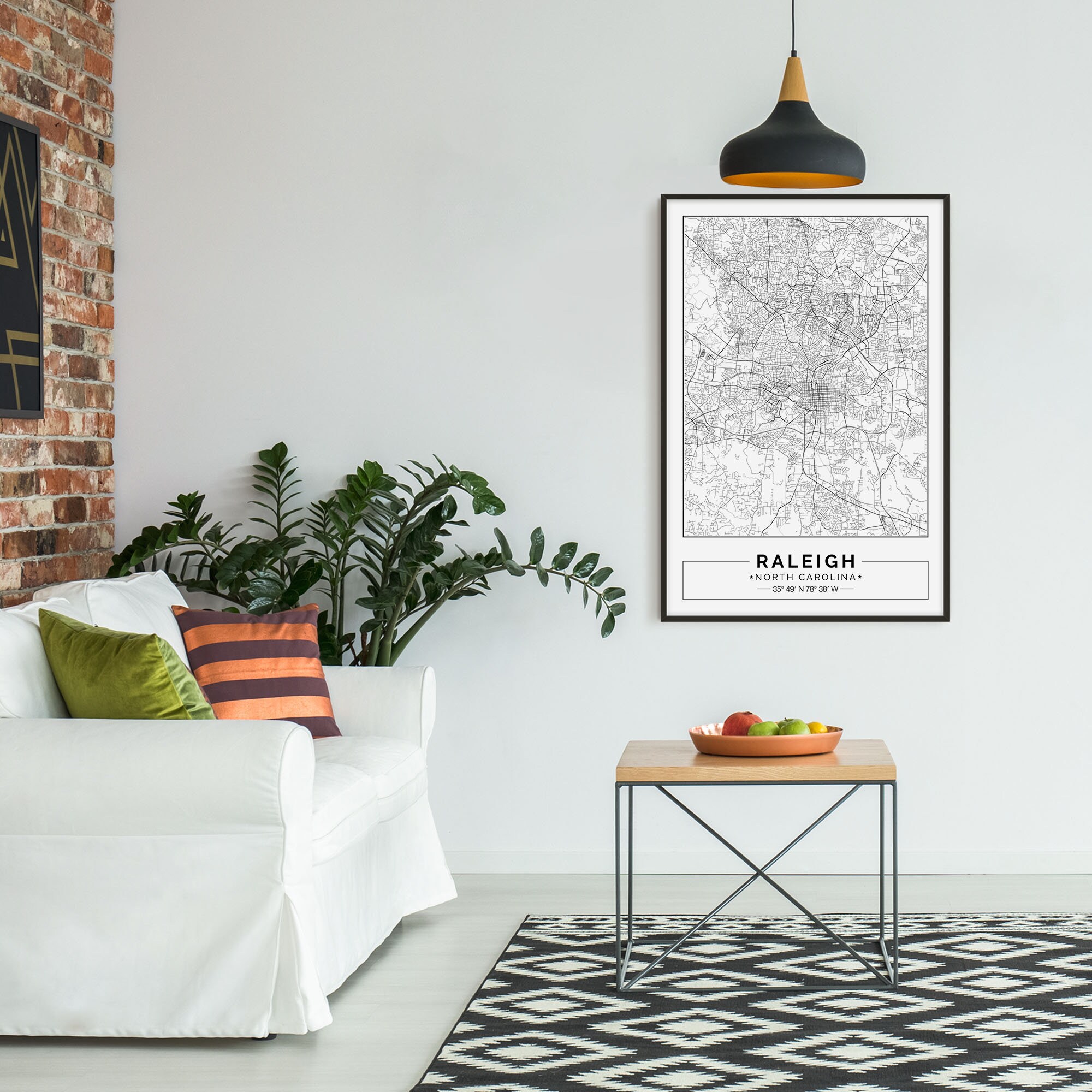 Raleigh Map Print Raleigh Map Poster Raleigh Wall Art Etsy