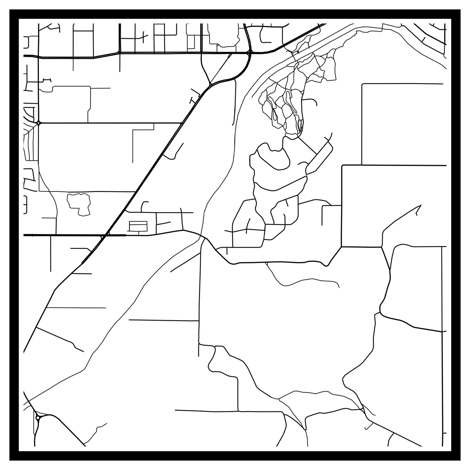 Kelowna Map Print Kelowna BC Map Poster Kelowna Wall Art Etsy