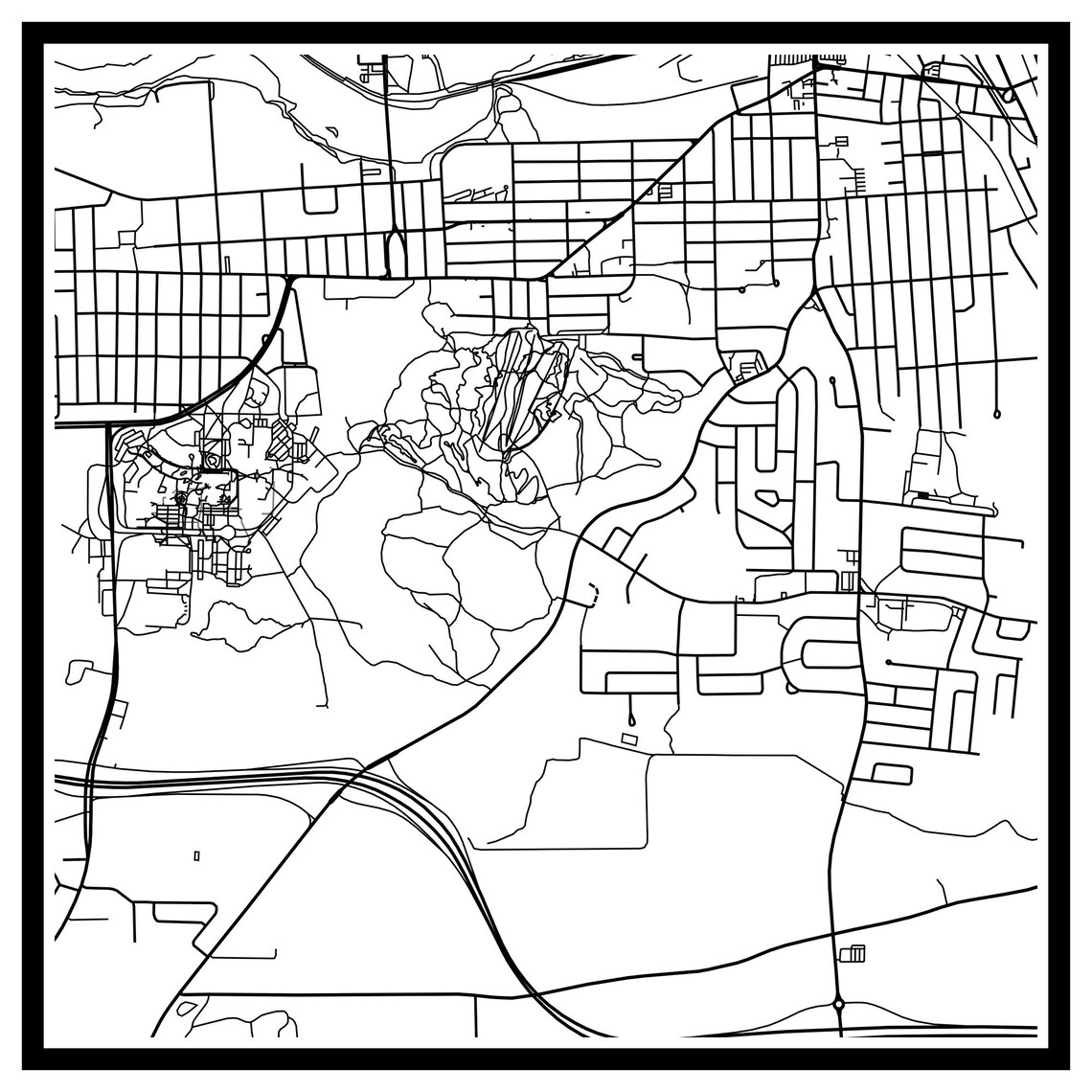 Sherbrooke QC Map Print Sherbrooke Map Poster Sherbrooke Etsy