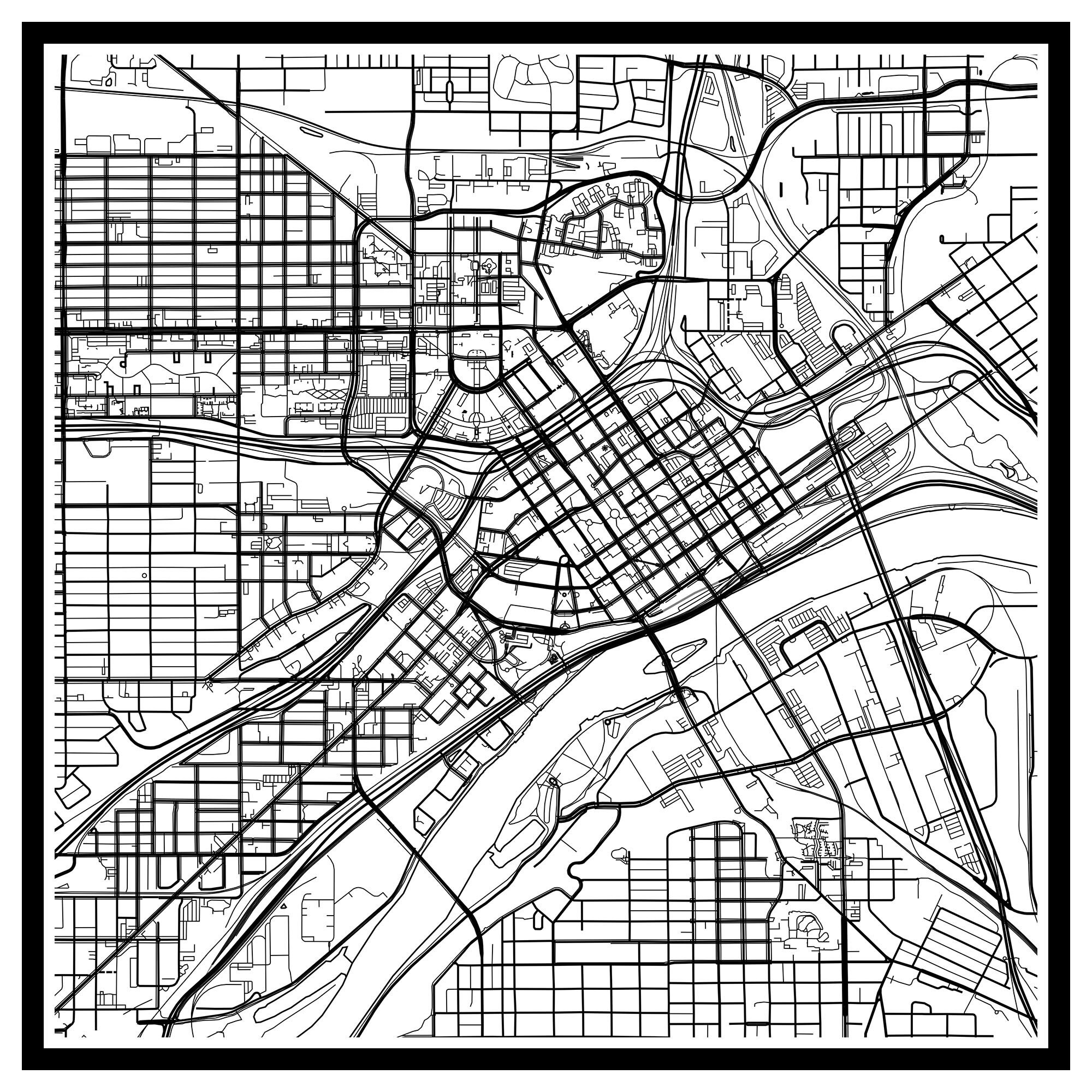 Saint Paul Map Print Saint Paul Map Poster Saint Paul Wall | Etsy
