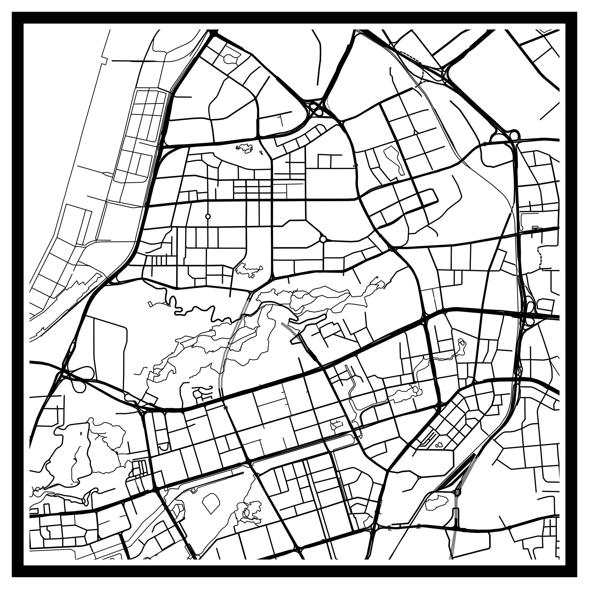 Xiamen Map Print Xiamen Map Poster Xiamen Wall Art Xiamen Etsy