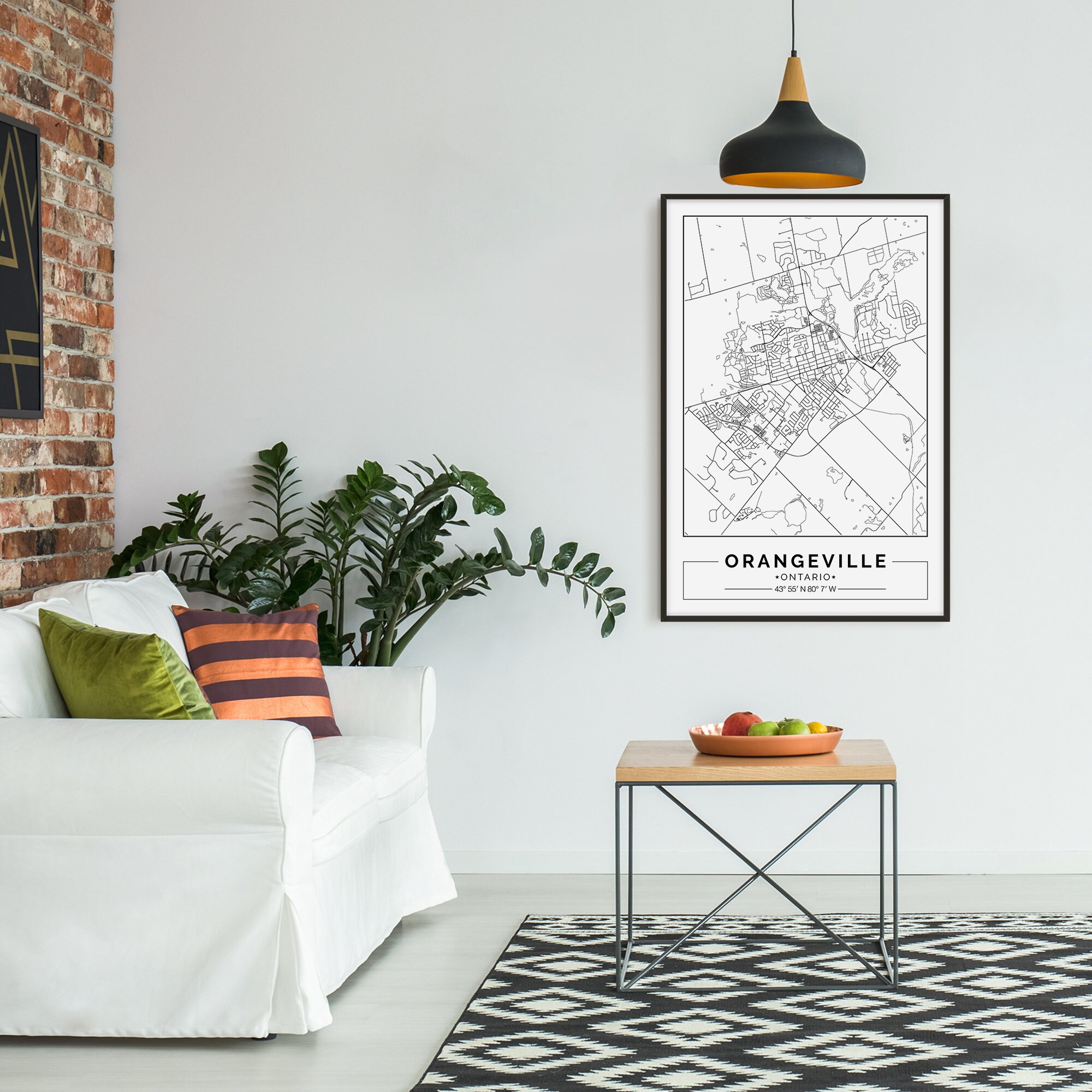 Orangeville Map Print Orangeville Map Poster Orangeville Etsy