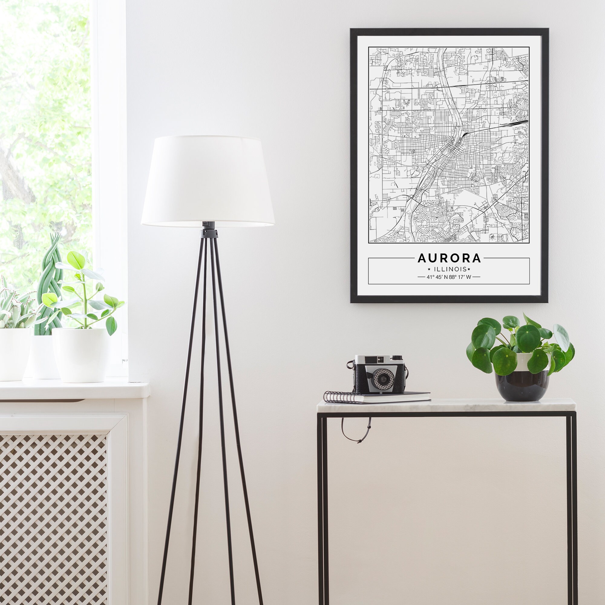 Aurora Map Print Aurora Map Poster Aurora Wall Art Aurora Etsy