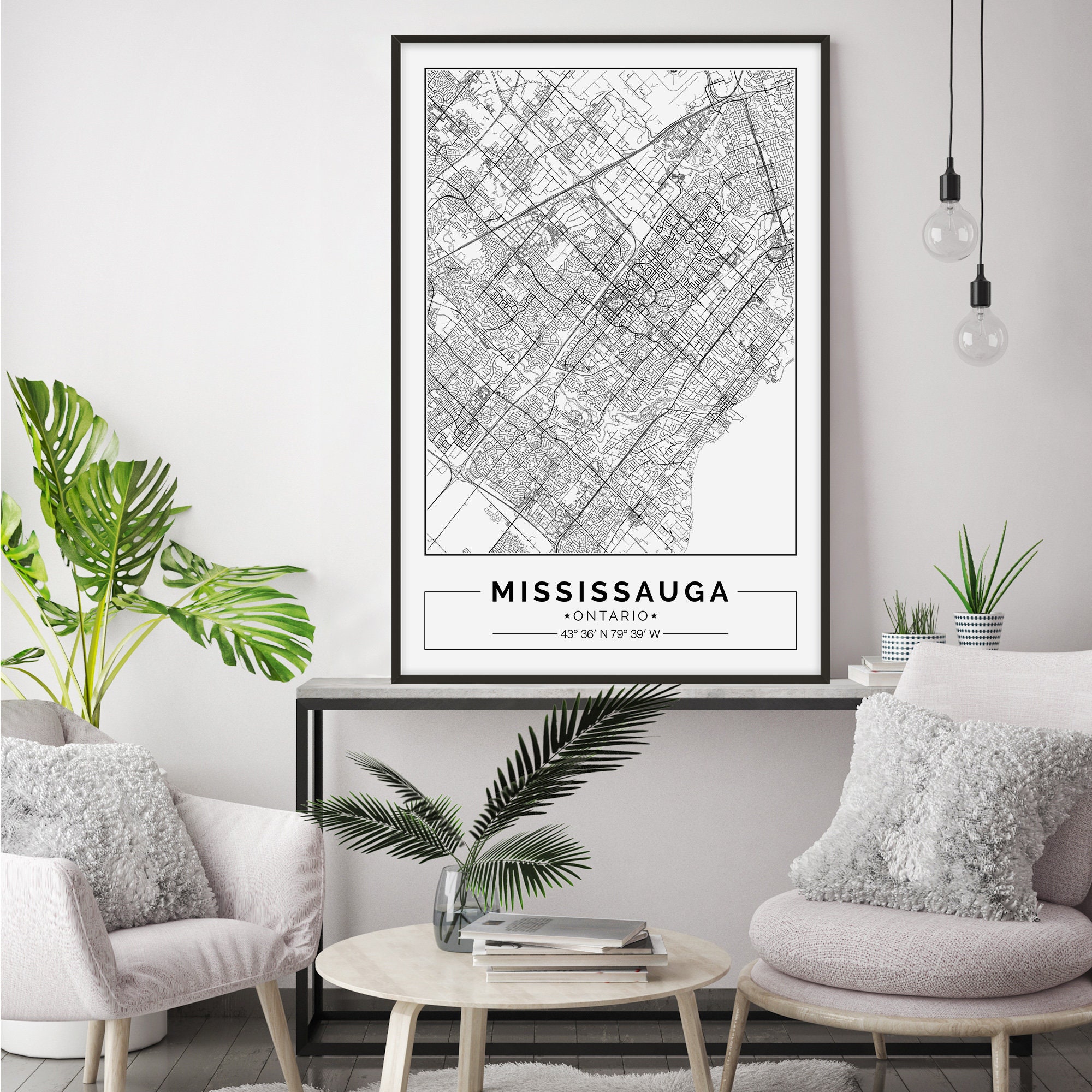 Mississauga Map Print Mississauga Map Poster Mississauga Etsy