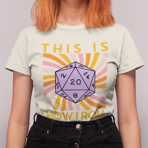DnD Gaming T-Shirt | DnD Gift | Dungeons & Dragons Present | RPG | Dice | D20 | Dungeons and Dragons Shirt | Dungeon Master | Boho 80s Tee
