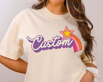 Custom retro shirt retro aesthetic 90s shirt custom colorful personalized shirt personalized birthday shirt custom bachelorette shirt