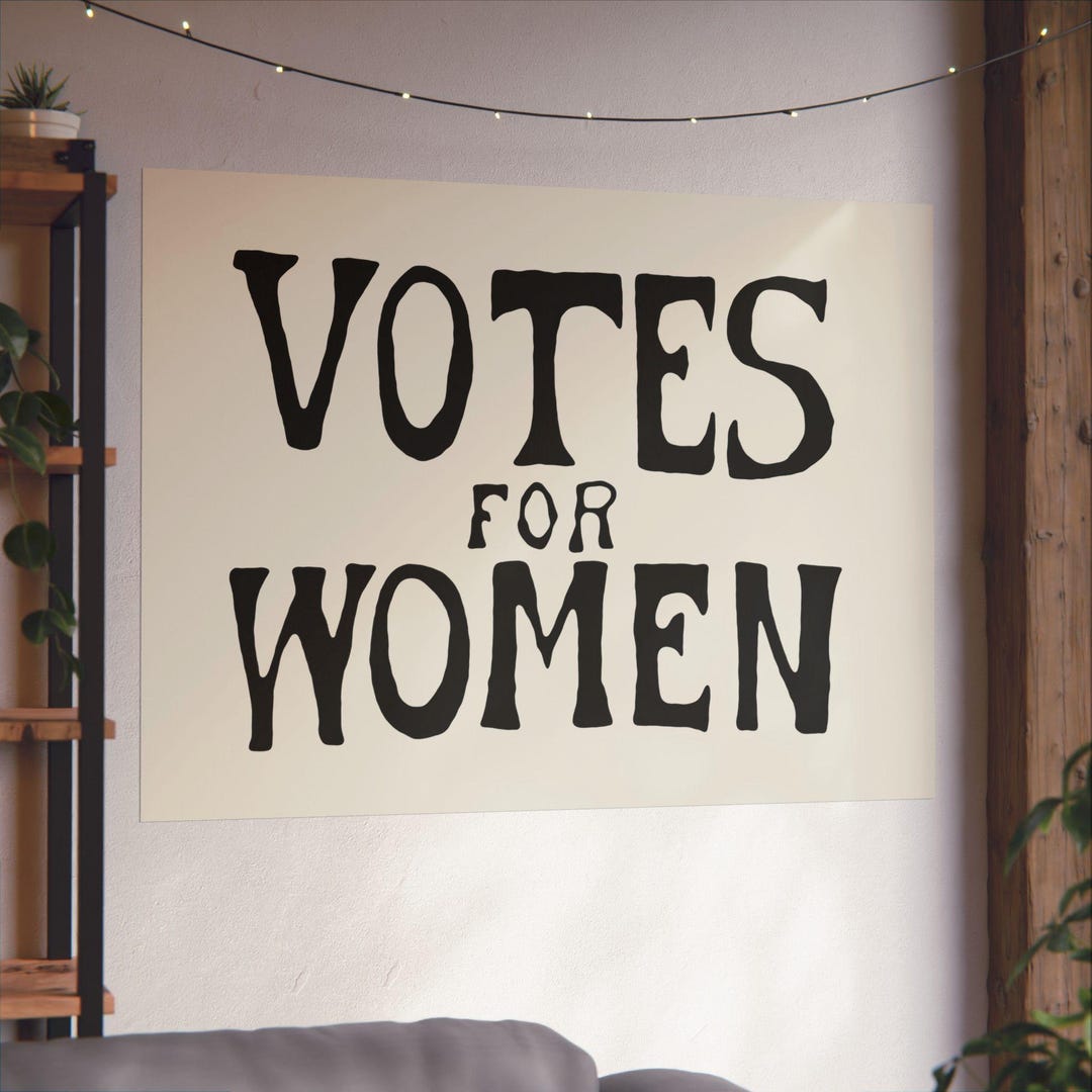 Typography Poster, Women's Suffrage Art, Matte Print, Feminist Wall Art ...