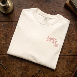 Embroidered Mahjong Shirt, Pause Never mind Mahjong Shirt, Funny Mahjong Player Gift, Mahjong Lover Gift, Comfort Colors Tee, Minimalist