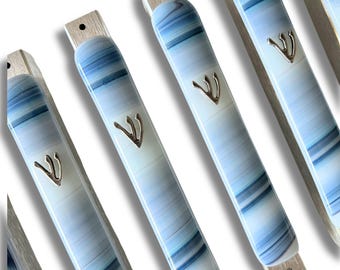 Fused glass mezuzah case - Jewish wedding/engagement gift - mezuzah cover for Jewish home - Judaica - made in Israel - Jewish home decor