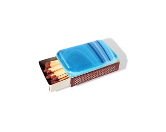 Fused glass matchbox cover - Shabbat candles matchbox case - Judaica - Jewish gift - matchbox cover for havdallah - made in Israel