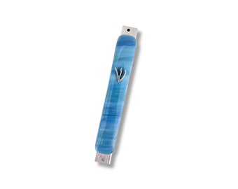 Fused glass mezuzah case - Jewish wedding/engagement gift - mezuzah cover for Jewish home - Judaica - made in Israel - Jewish home decor