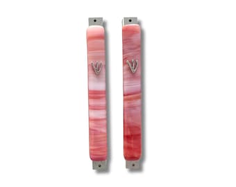 Fused glass mezuzah case - Jewish wedding/engagement gift - mezuzah cover for Jewish home - Judaica made in Israel - Jewish home decor