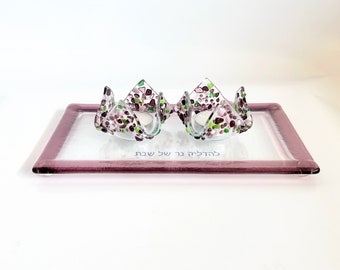 Shabbat candle holders - Tealight candle holders - Shabbat candlesticks - Gift for Jewish woman - Bat Mitzvah gift - Judaica made in Israel