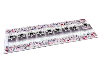 Hanukka menorah for girls - fused glass menorah - purple Menorah for kids - Bat Mitzvah gift - modern Judaica made in Israel - Jewish gift